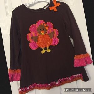 Emily Rose girls Thanksgiving shirt. Size 5